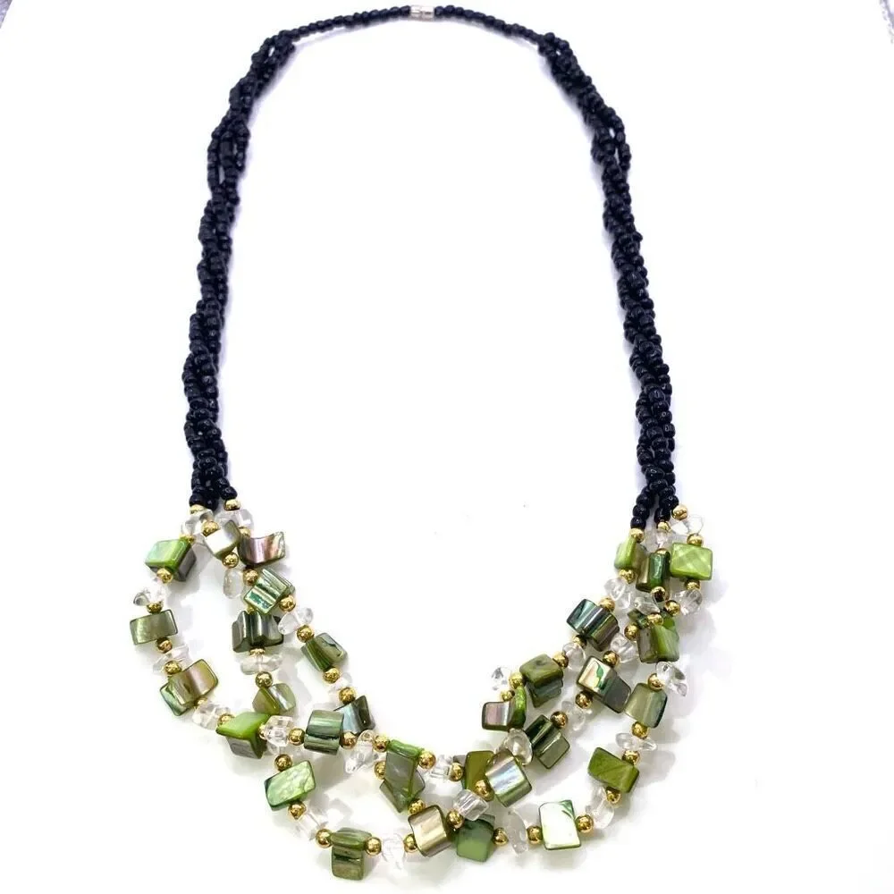 AXK Striking 3-Strand 24” Fashion Necklace